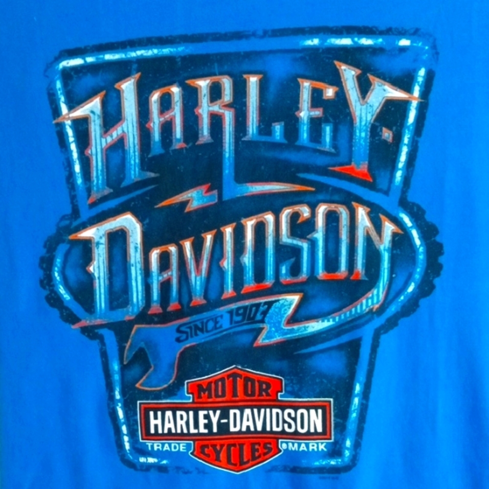 Harley-Davidson Blue Short Sleeve Tee Men’s Large